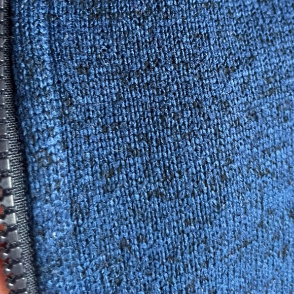 Woven Full Zip-Up Hoodie Jacket, Faux Leather Zipper Pull, Front Pockets - Picture 2 of 13